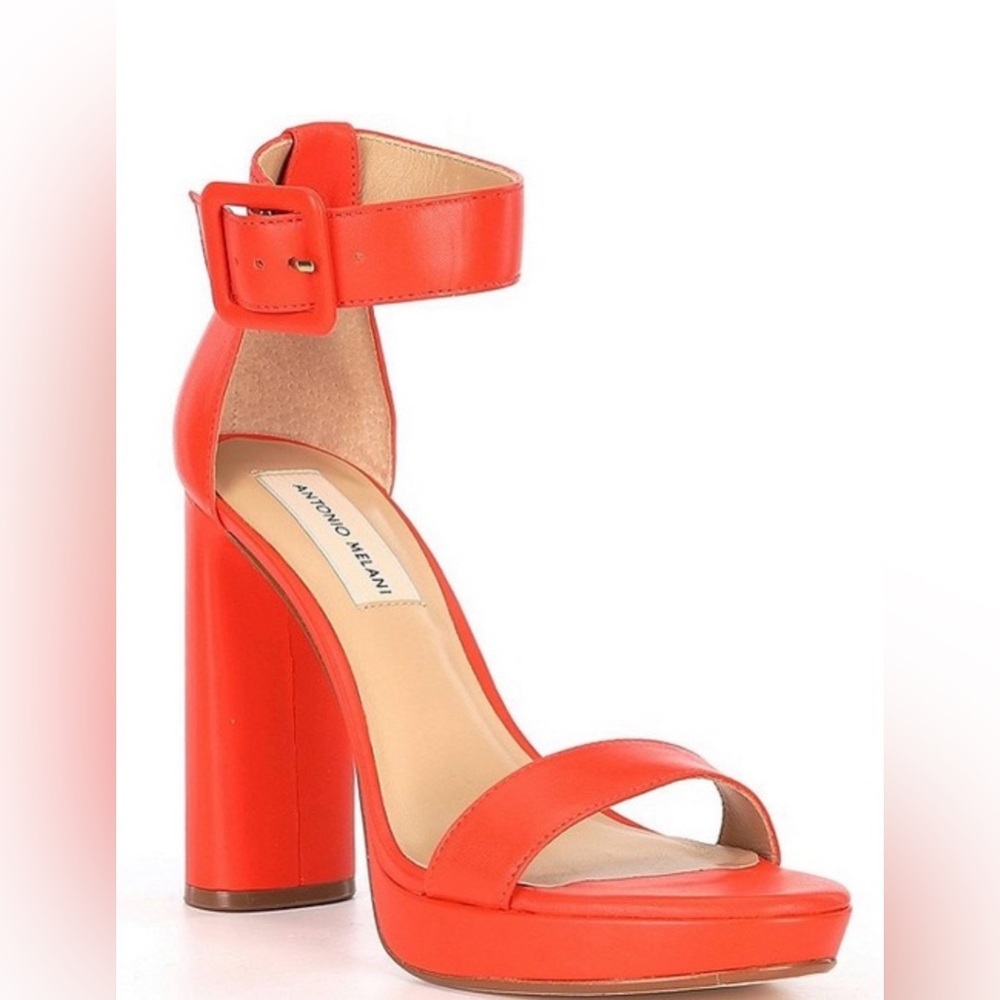 ANTONIO MELANI Caci Leather Ankle Wrap Dress Sandals